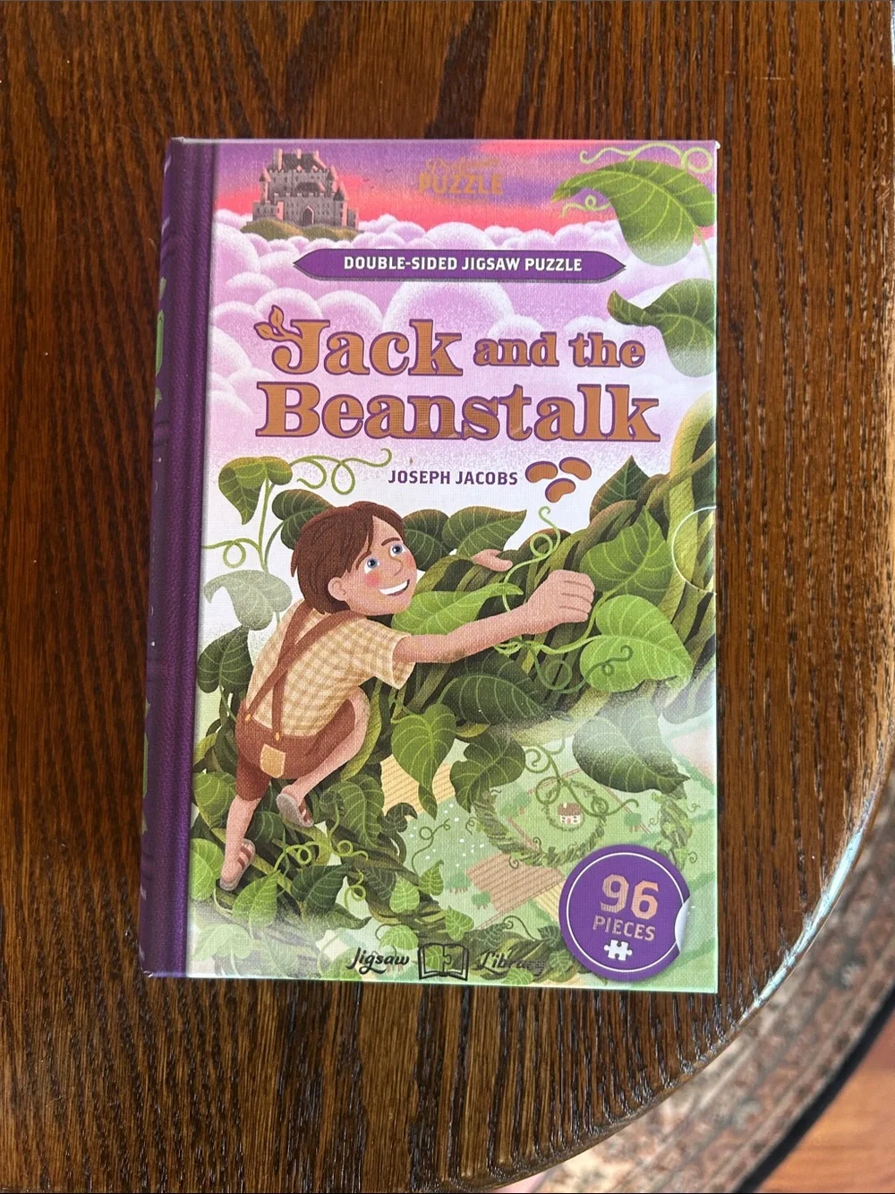 Jack and the Beanstalk Double-Sided Jigsaw Puzzle - Purple/Green